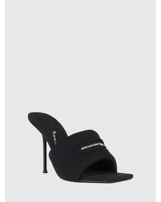 Alexander Wang Black Julie Slash Mesh Mules