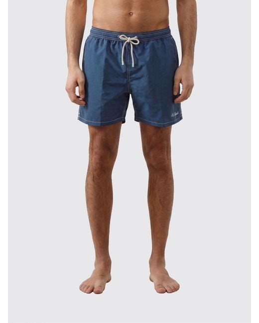Mc2 Saint Barth Blue Checked Swimsuit for men