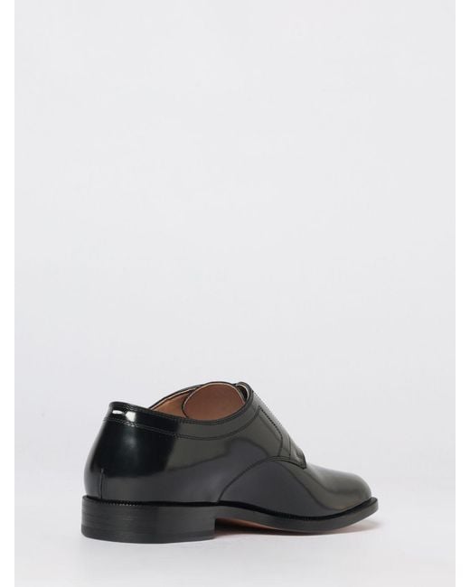 Maison Margiela White Tabi Brushed Leather Derby Shoes for men