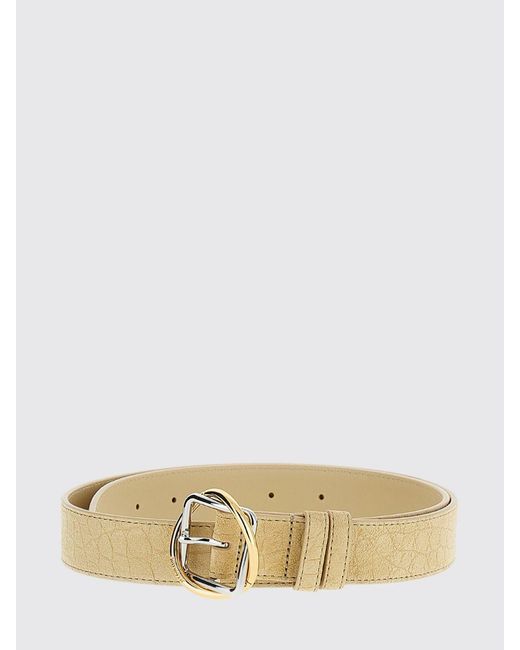 Jacquemus Natural Le Salon Crocodile Print Suede Belt