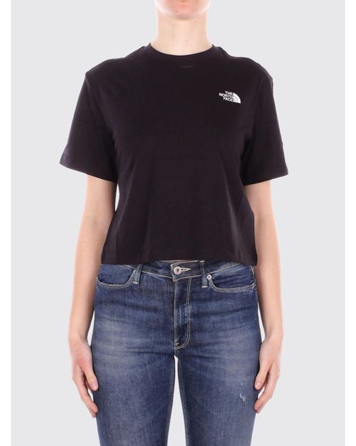 The North Face Black Cotton T-Shirt With Logo