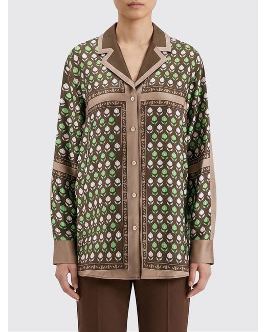 Tory Burch Brown Silk Shirt