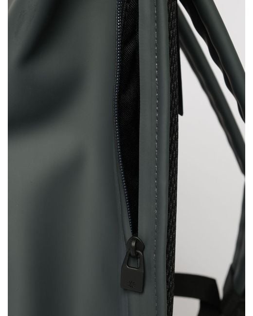 Rains Black Rolltop Rucksack for men