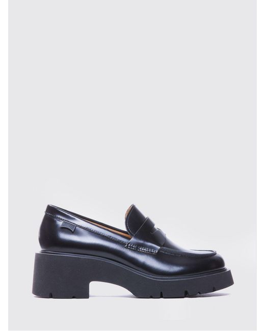 Camper Blue Milah Brushed Leather Loafers