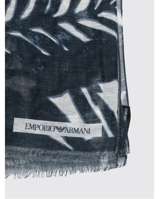 Sciarpa di Emporio Armani in Blue da Uomo