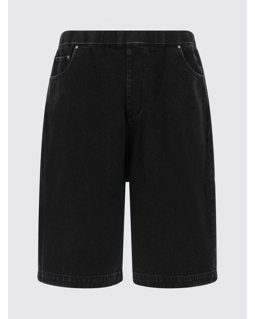 Entire studios Black Cotton Denim Shorts for men