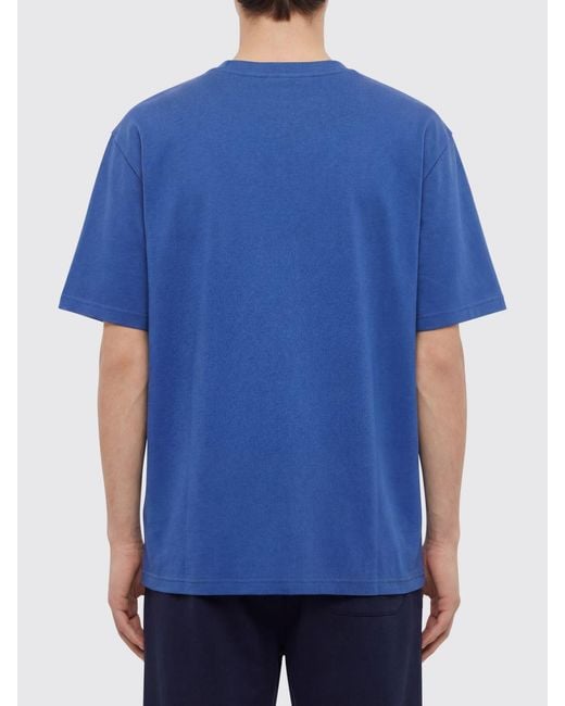 Autry Blue Cotton T-Shirt With Logo for men