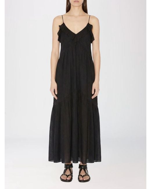 Isabel Marant Black Cotton Blend Dress