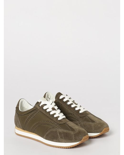 Totême  Green Nylon And Suede Sneakers