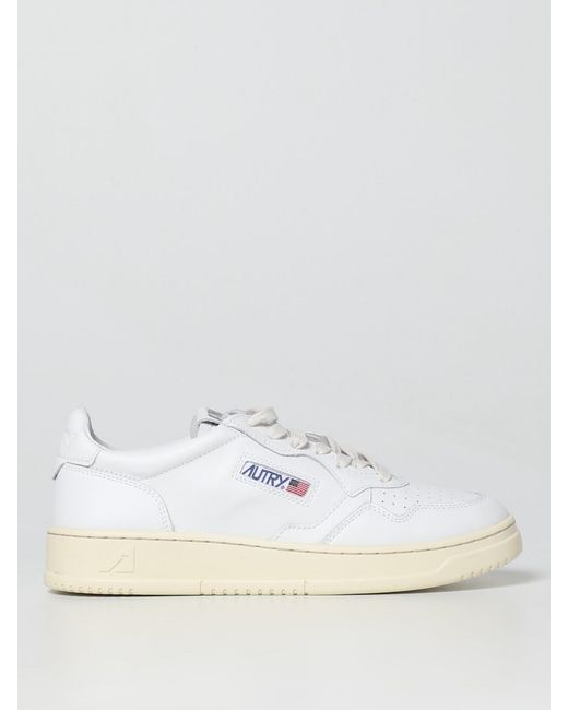 Autry Medalist Leder-Sneakers in White für Herren