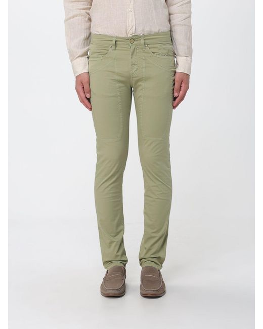 Jeckerson Green John Slim Fit Stretch Cotton Pants for men