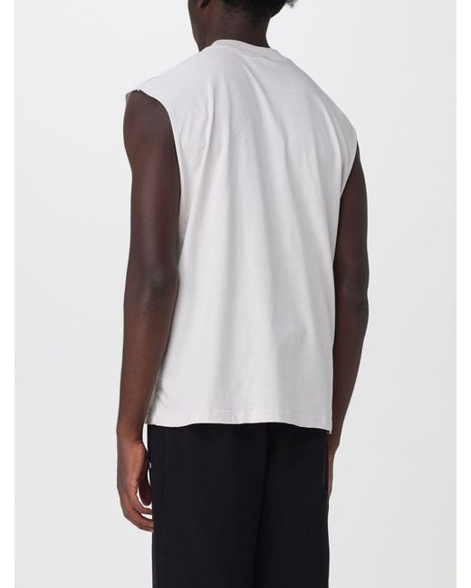 DISCLAIMER Black Cotton Tank Top With Logo for men