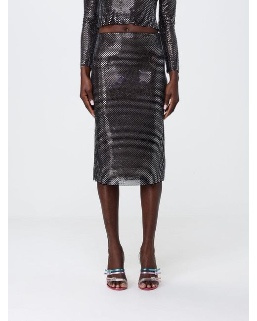 Self-Portrait Black Beaded Pencil Skirt
