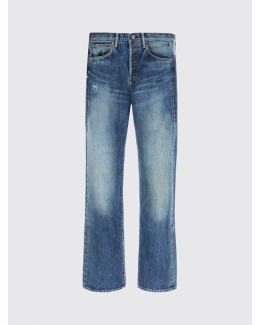Vaqueros Slim Fit De Cinco Bolsillos Social Sculpture De Denim De Algodón Visvim de hombre de color Blue
