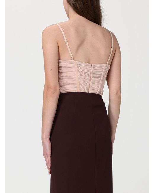 Elisabetta Franchi Red Ruched Corset Top
