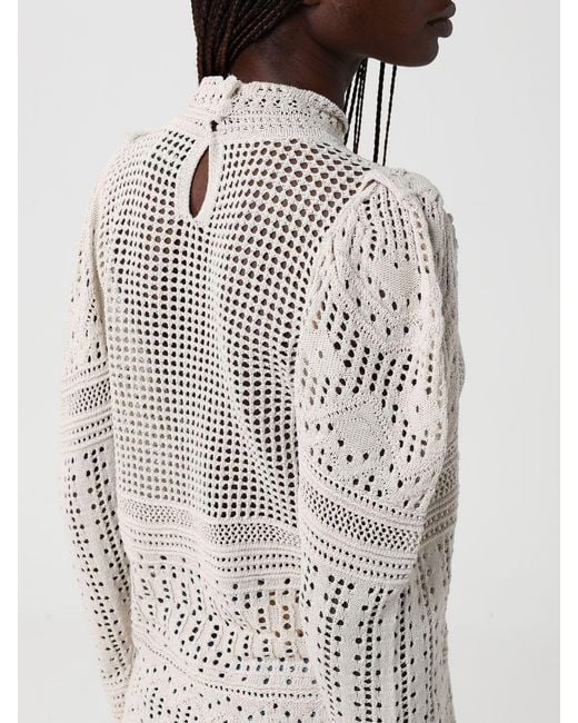 Isabel Marant Gray Crochet Cotton Blend Top