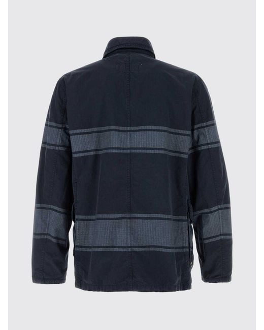 Fay Blue Striped Cotton Jacket for men