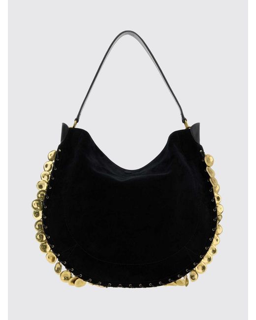 Isabel Marant Black Oskan Suede Bag With Metallic Appliqués