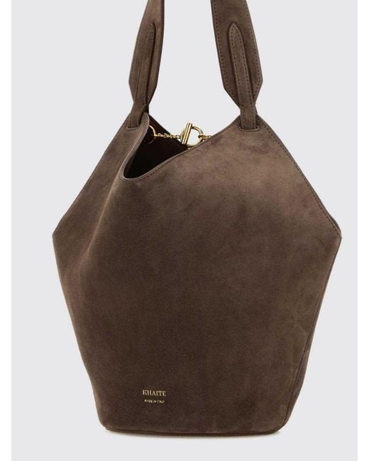 Khaite Brown Lotus Suede Bag