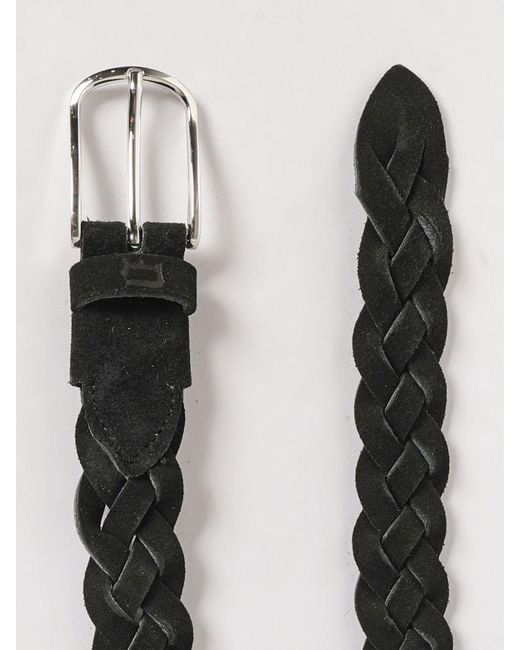 Dondup Geflochtener Wildleder-Gürtel in Black für Herren