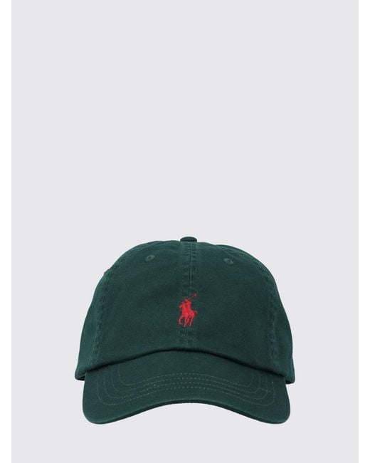 Polo Ralph Lauren Green Cotton Hat With Embroidered Logo for men