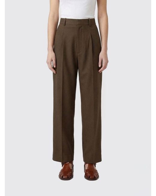 Phoebe Philo Brown Wool Tailored Trousers