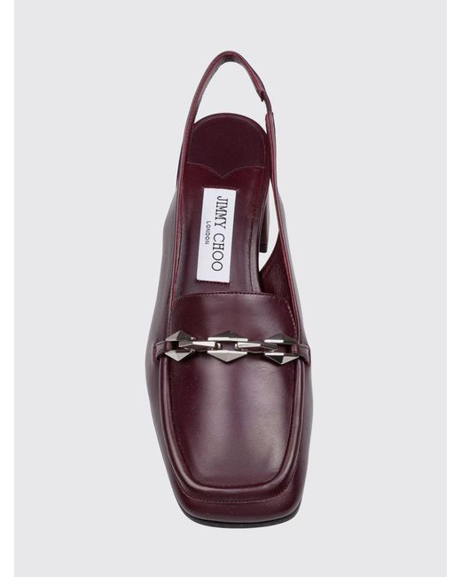 Jimmy Choo Brown Diamond Tilda Smooth Leather Slingbacks With Horsebit And Low Heel