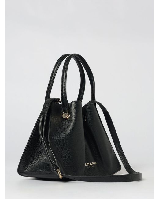 ERMANNO FIRENZE Black Polyurethane Bag
