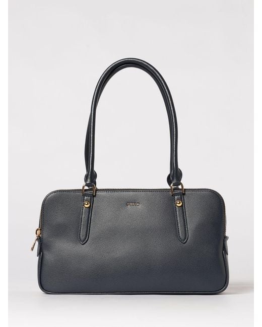 Furla Black Giulia Boston Medium Shoulder Bag