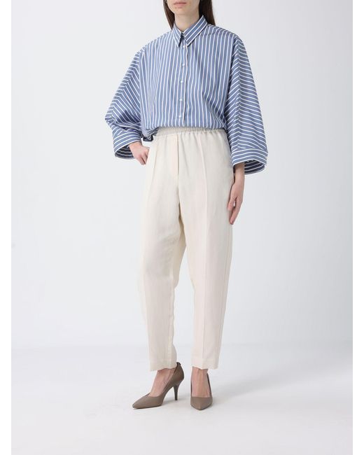 Brunello Cucinelli Blue Baggy Trousers