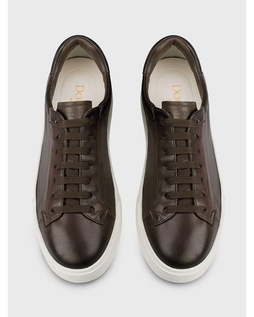 Doucal's White Leather Sneakers for men