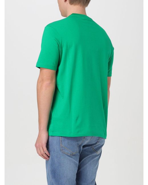 T-shirt in cotone di Paul & Shark in Green da Uomo