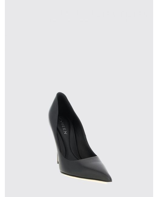 McQueen Black Leather Pumps