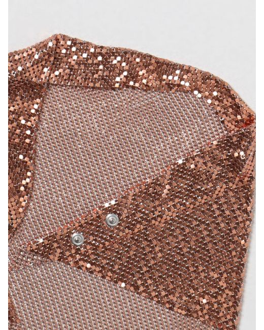 Sciarpa Pixel in maglia metallica di Rabanne in Brown