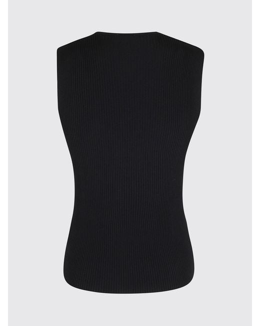 Roberto Collina Blue Cut-Out Viscose Top