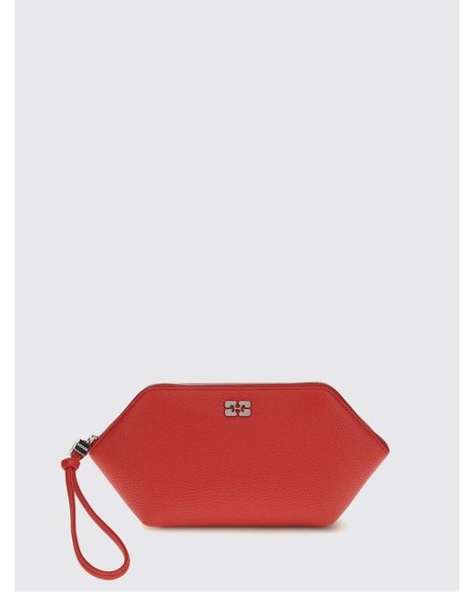 Ganni Red Bou Recycled Leather Coin Purse