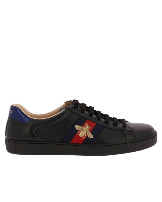 Gucci Black Ace Bee Sneakers for men