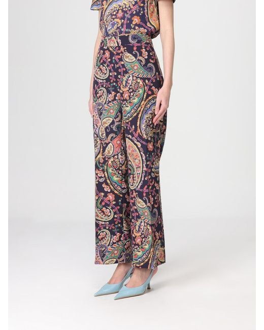 Etro Multicolor Paisley Straight Trousers