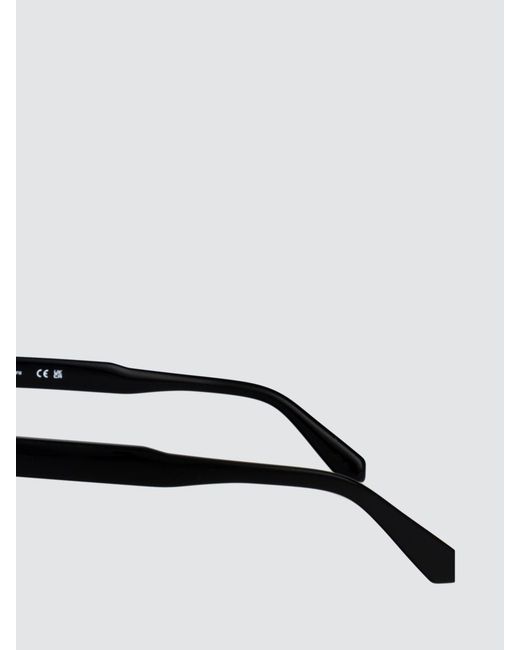 Calvin Klein White Round Acetate Sunglasses With Monogram for men