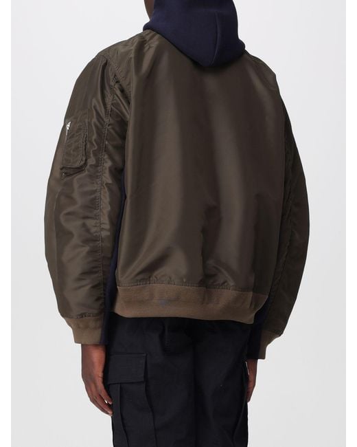 Sacai Blue Cotton Blend Hoodie for men