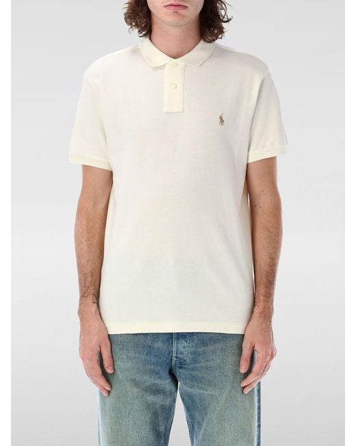 Polo Ralph Lauren White Cotton Polo Shirt With Logo for men