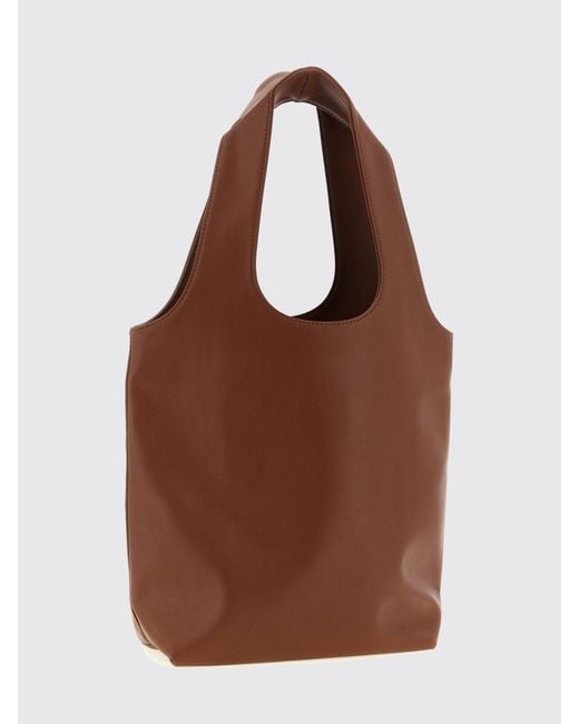 A.P.C. Brown Ninon Synthetic Leather Tote Bag With Double Handle And Printed Logo for men