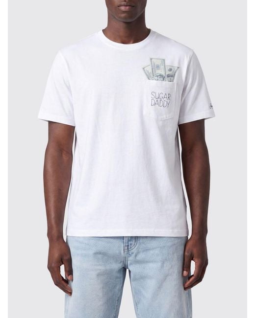 Mc2 Saint Barth White Cotton T-Shirt With Logo for men