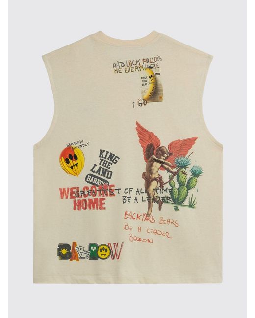 Barrow Natural Printed Cotton Tank Top for men