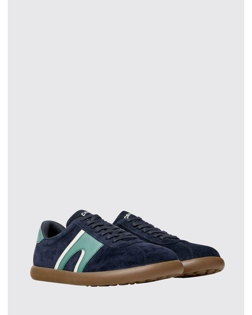 Camper Blue Pelotas Soller Suede Sneakers for men