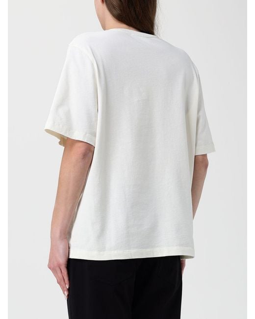 Maison Kitsuné White Maison Kitsun&Eacute Cotton Logo T-Shirts