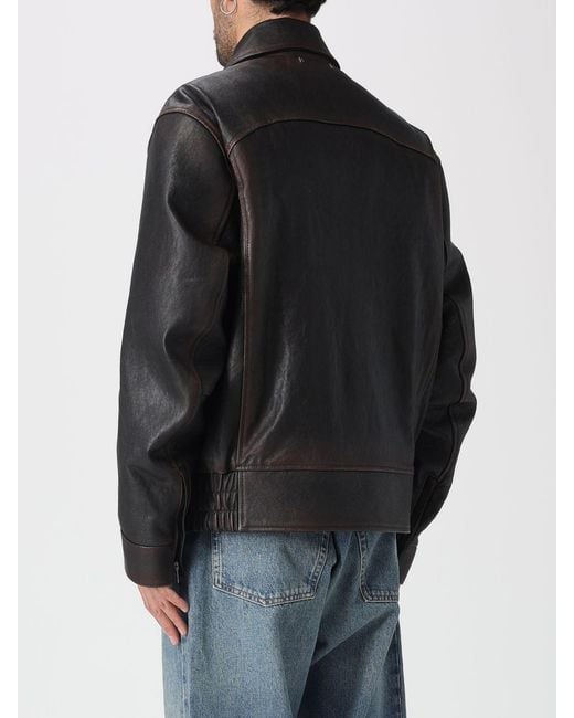 Golden Goose Deluxe Brand Black Leather Jacket for men