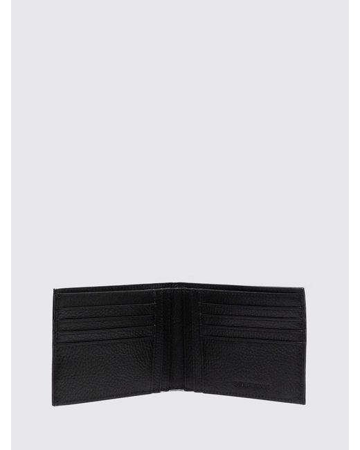 Emporio Armani White Tumbled Leather Wallet for men
