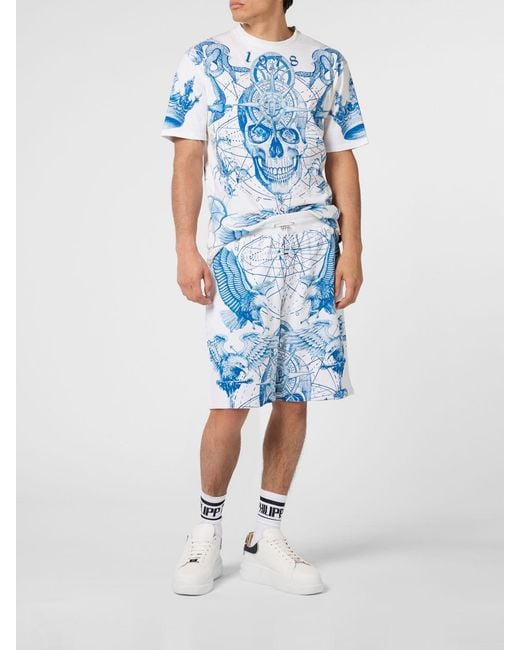 Philipp Plein Blue Shorts for men