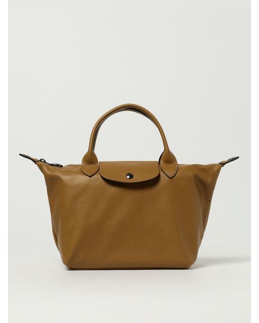 Longchamp Natural Le Pliage Xtra S Leather Bag With Shoulder Strap